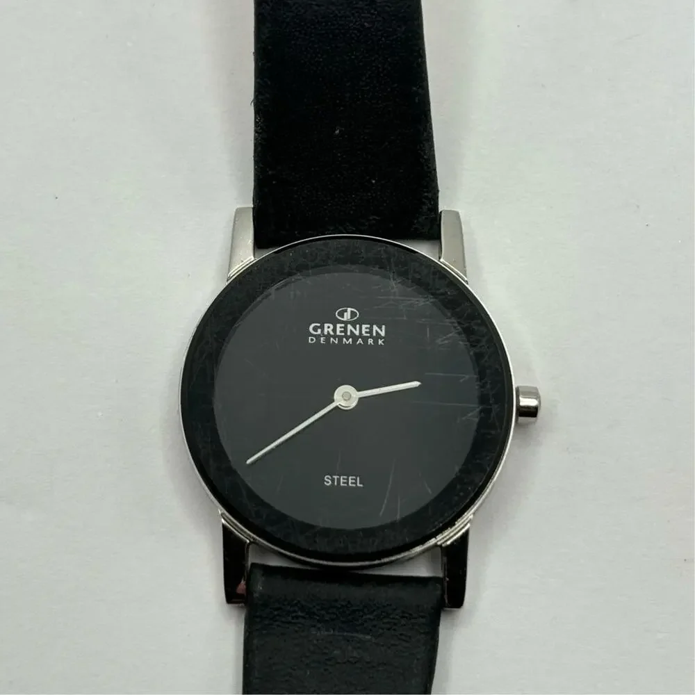 Silver & Black Grenen Watch